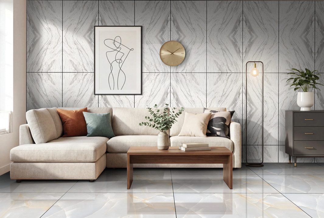 Living room &mdash; Carved relief wall panel